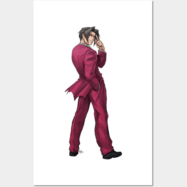 Miles Edgeworth Investigations Wall Art by CandaceAprilLee